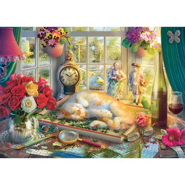 Schmidt Spiele Puzzlezeit mit Katze, 1.000 Teile Puzzle Cyber Monday