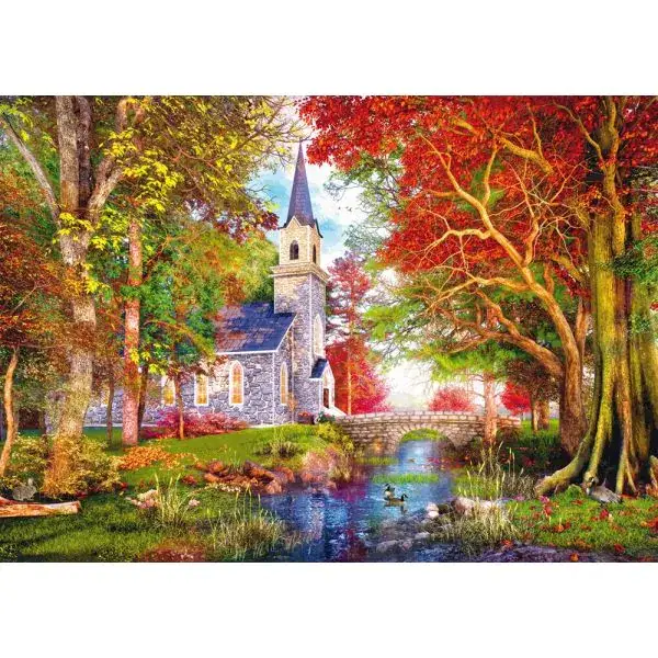 Schmidt Spiele Kapelle im Herbstzauber, 1.000 Teile Puzzle Weihnachtsangebot