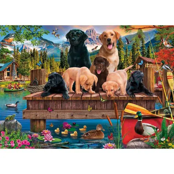 Schmidt Spiele Hundefamilie am See, 1.000 Teile Puzzle Online Outlet