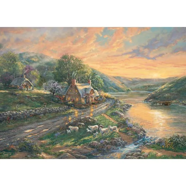 Schmidt Spiele Thomas Kinkade Studios: Tagesanbruch im Emerald Valley, 1.000 Teile Puzzle Exklusive Angebote