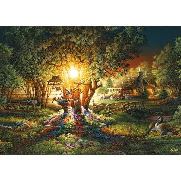 Schmidt Spiele Terry Redlin: Prächtiges Frühlingsleuchten, 1.000 Teile Puzzle Saisonale Angebote
