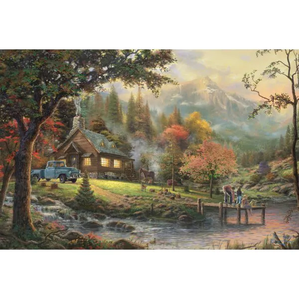 Schmidt Spiele Thomas Kinkade: Idylle am Fluss, 500 Teile Puzzle Bis zu 65% Rabatt