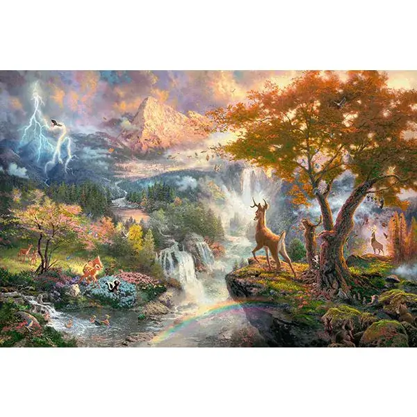 Schmidt Spiele Thomas Kinkade: Painter of Light - Disney Bambi, 1.000 Teile Puzzle Fabrikladen