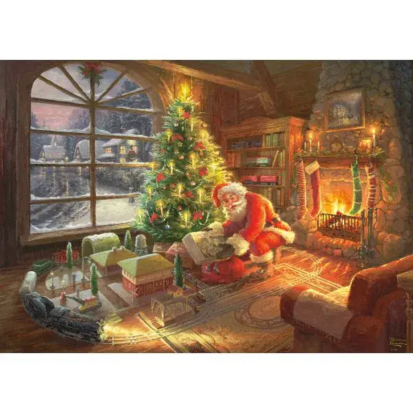 Schmidt Spiele Thomas Kinkade Studios: Painter of Light - Der Weihnachtsmann ist da! - Limited Edition, 1.000 Teile Puzzle Black Friday Preise