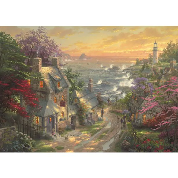 Schmidt Spiele Thomas Kinkade: Dörfchen am Leuchtturm, 3.000 Teile Puzzle Im Verkauf