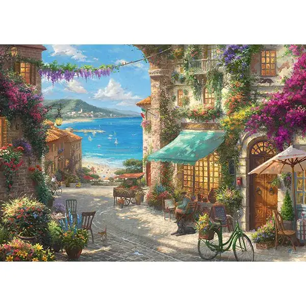 Schmidt Spiele Thomas Kinkade Studios: Painter of Light - Café an der italienischen Riviera, 1.000 Teile Puzzle Rabatte dieses Monats