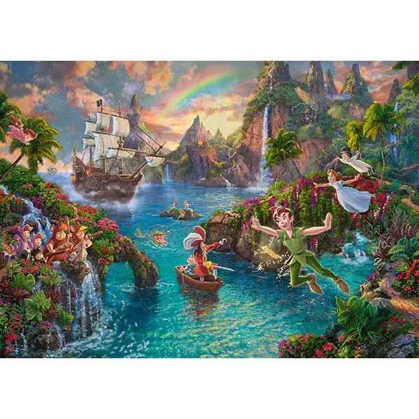 Schmidt Spiele Thomas Kinkade: Painter of Light - Disney, Peter Pan, 1.000 Teile Puzzle Auslauf