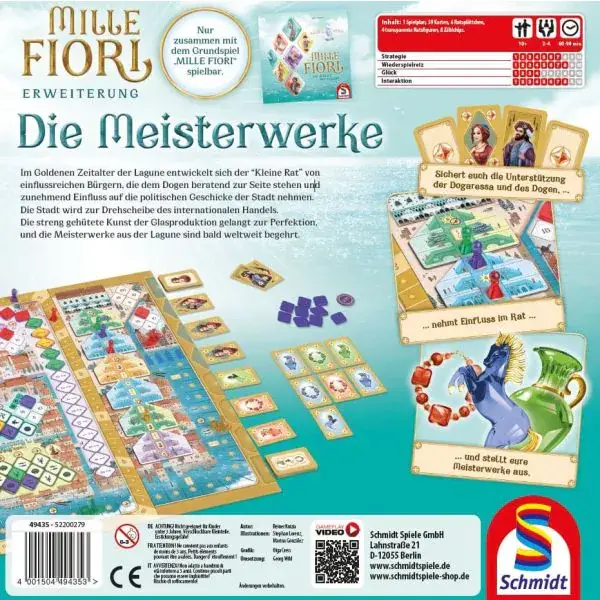 Schmidt Spiele Mille Fiori, Die Meisterwerke – Erweiterung , Familienspiel im Angebot
