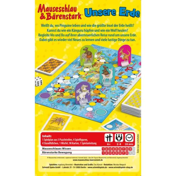 Schmidt Spiele Mauseschlau & Bärenstark: Unsere Erde, Reisespiel in der Metalldose Kauf eins, bekomm eins gratis