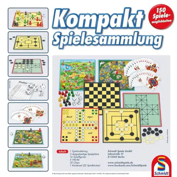 Schmidt Spiele 150er Kompakt-Spielesammlung, 150 Spielemöglichkeiten Begrenzte Freigabe