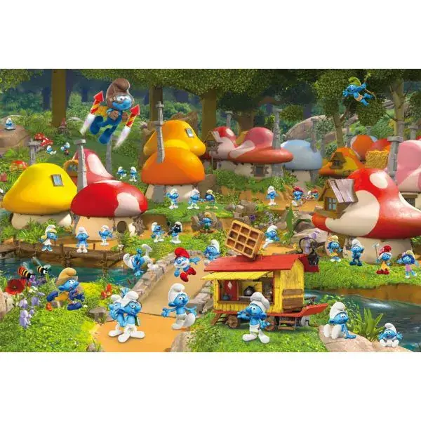 Schmidt Spiele Die Schlümpfe: In Schlumpfhausen, 200 Teile Kinderpuzzle mit Add-on Bis zu 50% Rabatt