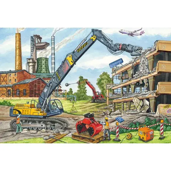 Schmidt Spiele Meine liebsten Baustellenfahrzeuge, 3 x 48 Teile Kinderpuzzle Sonderangebot der Fabrik