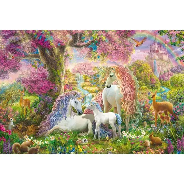 Schmidt Spiele Einhornfamilie im Blütenwald, 150 Teile Kinderpuzzle Nur noch ein Tag übrig