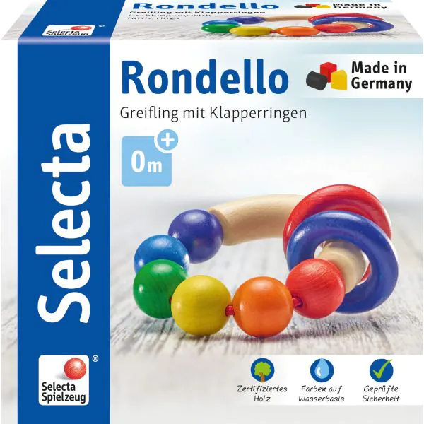 Schmidt Spiele Rondello, Greifling aus Holz, 7,5 cm Im Verkauf