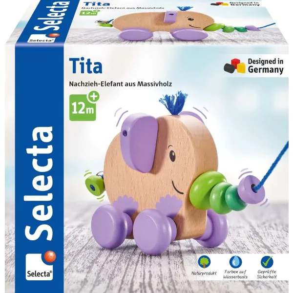 Schmidt Spiele Tita, Nachziehspielzeug aus Holz, 14 cm Online