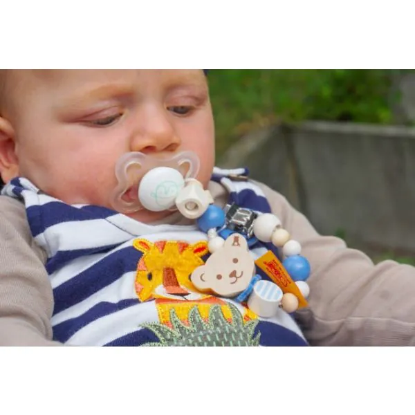 Schmidt Spiele Steiff: Schnullerkette blau, 21 cm Outlet