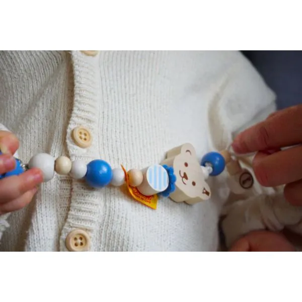 Schmidt Spiele Steiff: Schnullerkette blau, 21 cm Outlet