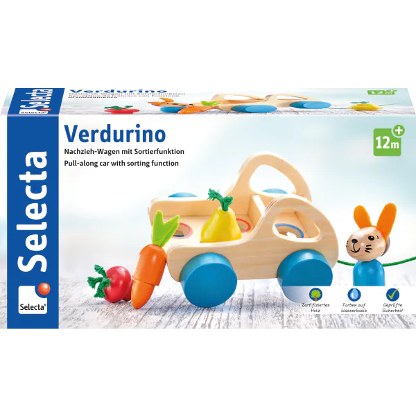 Schmidt Spiele Verdurino, Obst und Gemüsewagen, Nachzieh- und Sortierspielzeug Verkauf