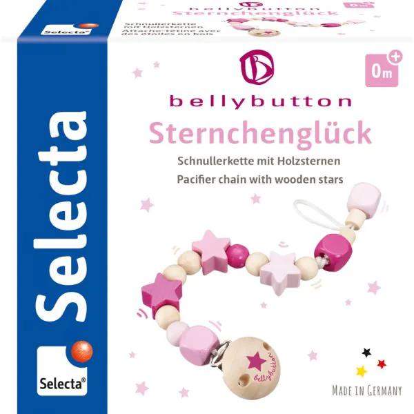 Schmidt Spiele bellybutton: Schnullerkette Sternchenglück rosa Online Outlet