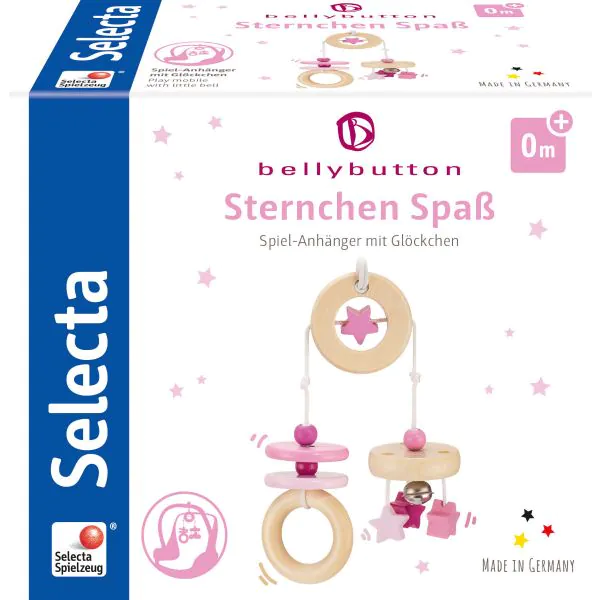 Schmidt Spiele bellybutton: Sternchen Spaß, Minitrapez, Mobile aus Holz, Rosa, 15,5 cm Große Rabatte