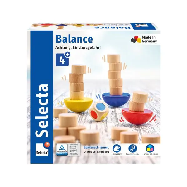 Schmidt Spiele Balance, Würfel- und Stapelspiel aus Holz Super Sparpreis