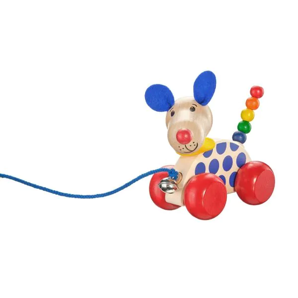 Schmidt Spiele Nico-Nachzieh-Hund, Schiebe-und Nachziehspielzeug aus Holz, 12 cm Discount Store für neue Produkte