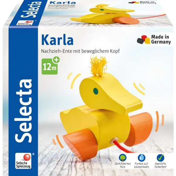 Schmidt Spiele Karla, Nachzieh-Ente, 10 cm Schlussverkauf