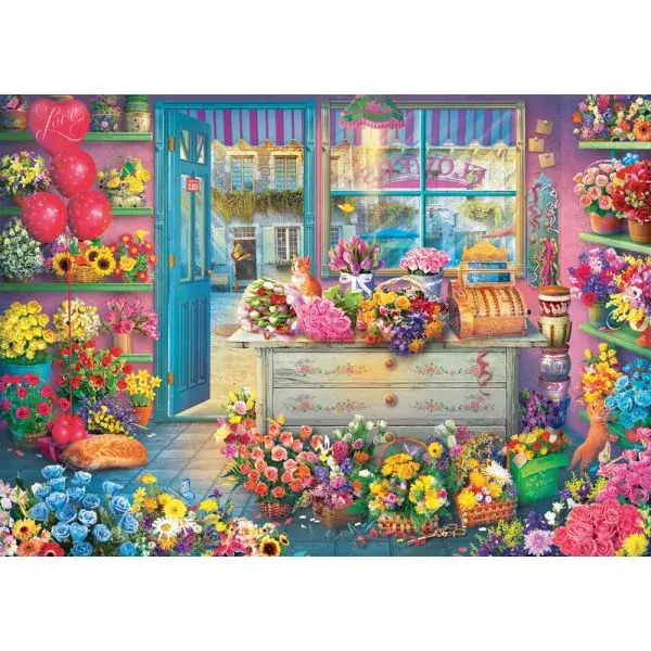 Schmidt Spiele Bunter Blumenladen, 1.000 Teile Puzzle Fabrikpreis