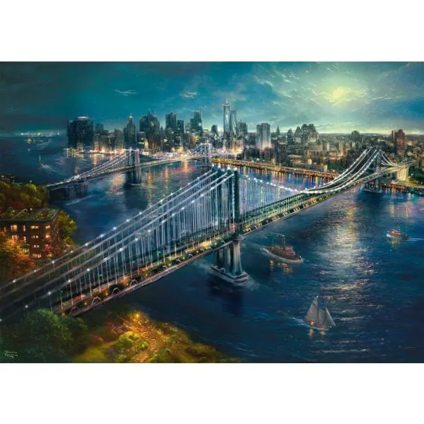 Schmidt Spiele Thomas Kinkade Studios: Mond über Manhatten, 2.000 Teile Puzzle Flash Sale