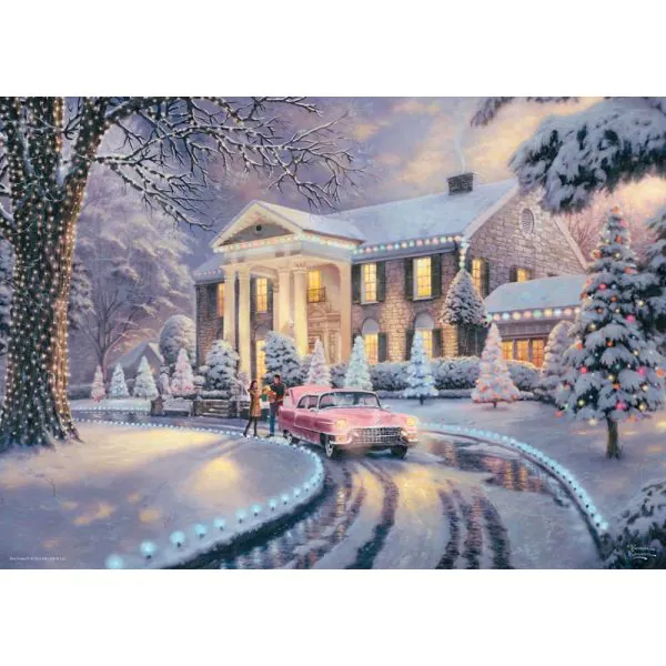 Schmidt Spiele Thomas Kinkade Studios: Graceland® Christmas, 1.000 Teile Puzzle Begrenztes Angebot