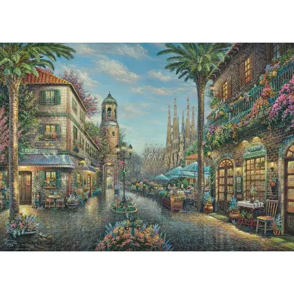 Schmidt Spiele Thomas Kinkade Studios: Spanisches Straßencafé, 1.000 Teile Puzzle Online Shopping