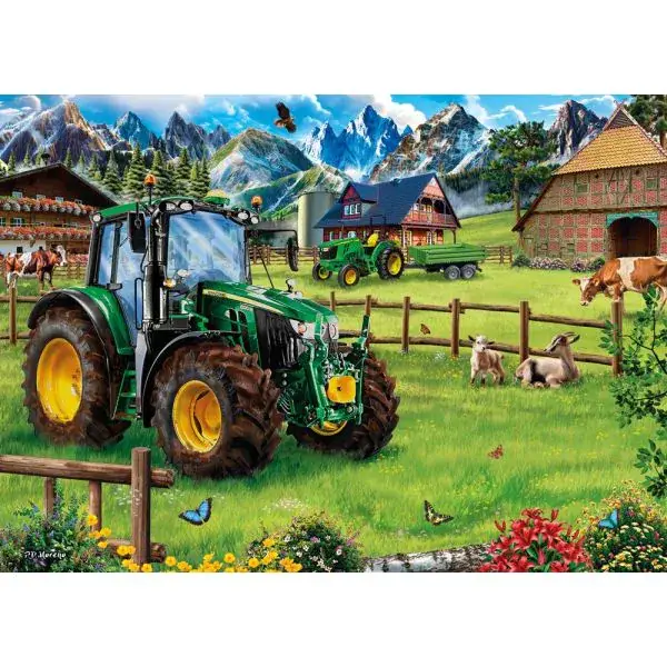 Schmidt Spiele John Deere: Alpenvorland mit Traktor 6120M, 1.000 Teile Puzzle Exklusivangebot