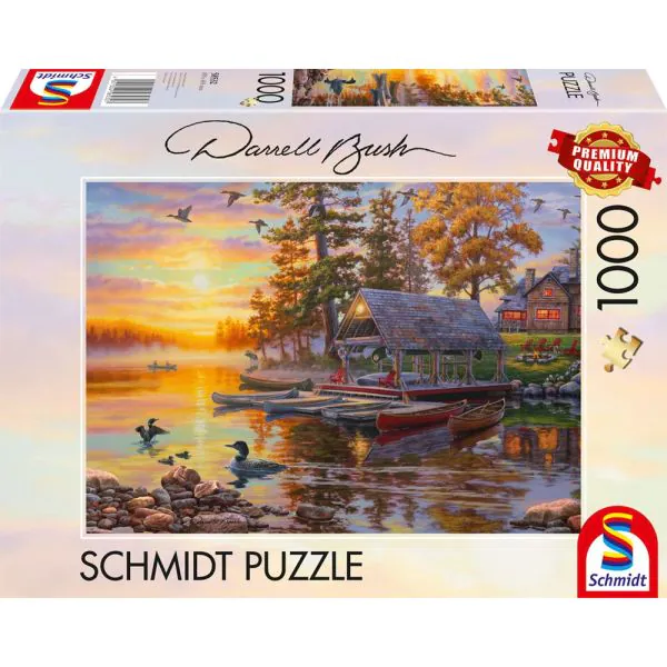 Schmidt Spiele Darrel Bush: Bootshaus mit Kanus, 1.000 Teile Puzzle