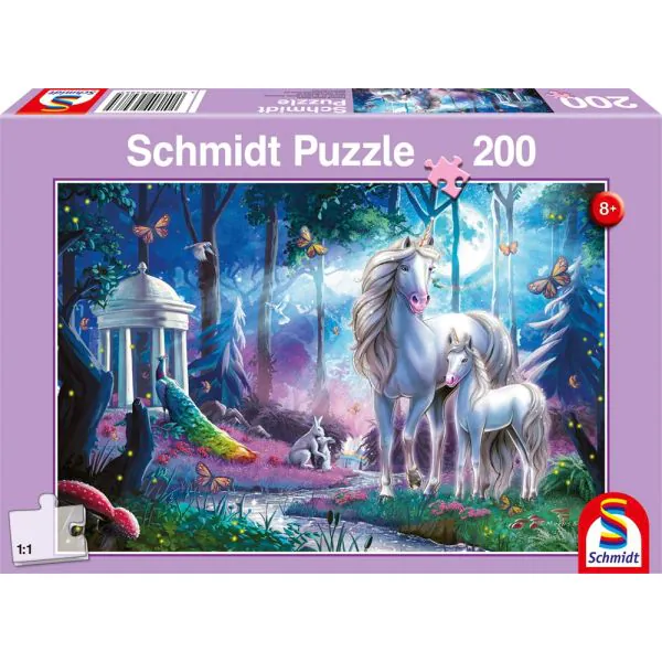Schmidt Spiele Einhornstute mit Fohlen, 200 Teile Kinderpuzzle