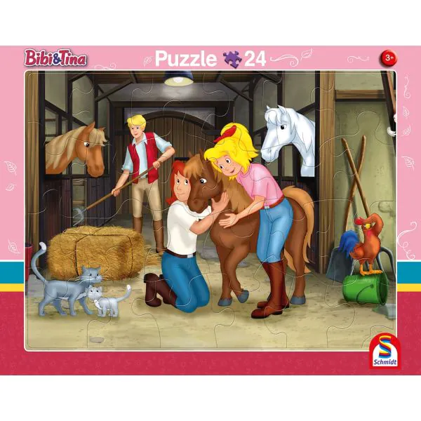 Schmidt Spiele Bibi & Tina: 2 Kinder Rahmenpuzzle, 24 Teile/ 40 Teile