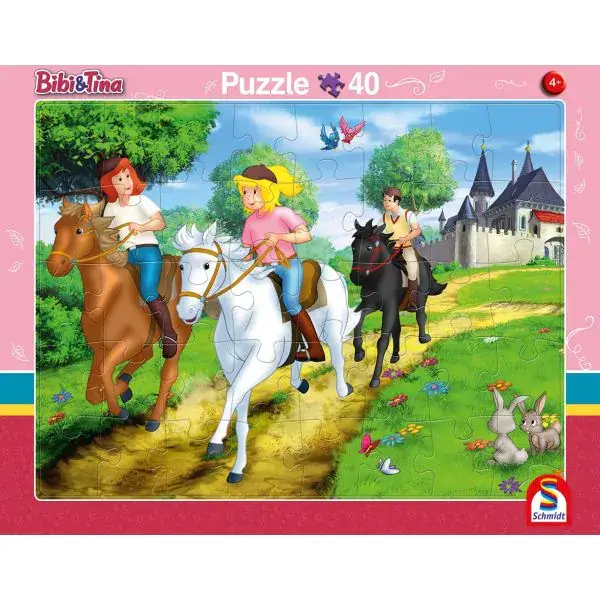 Schmidt Spiele Bibi & Tina: 2 Kinder Rahmenpuzzle, 24 Teile/ 40 Teile Super Sparpreis