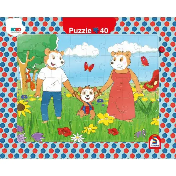 Schmidt Spiele Bobo Siebenschläfer: 2 Kinder Rahmenpuzzle, 24 Teile/ 40 Teile Wochenangebot