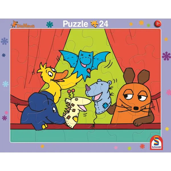 Schmidt Spiele Die Maus: 2 Kinder Rahmenpuzzle, 16 Teile/ 24 Teile Kostenlose Rückgabe