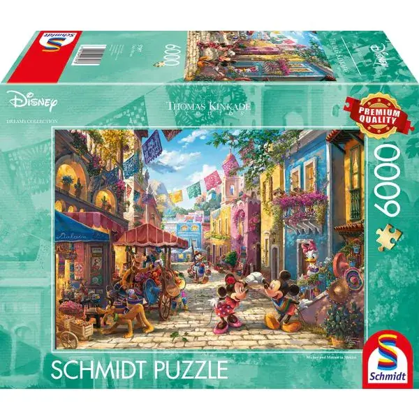 Schmidt Spiele Thomas Kinkade Studios: Disney Dreams Collection - Mickey und Minnie in Mexico, 6.000 Teile Puzzle