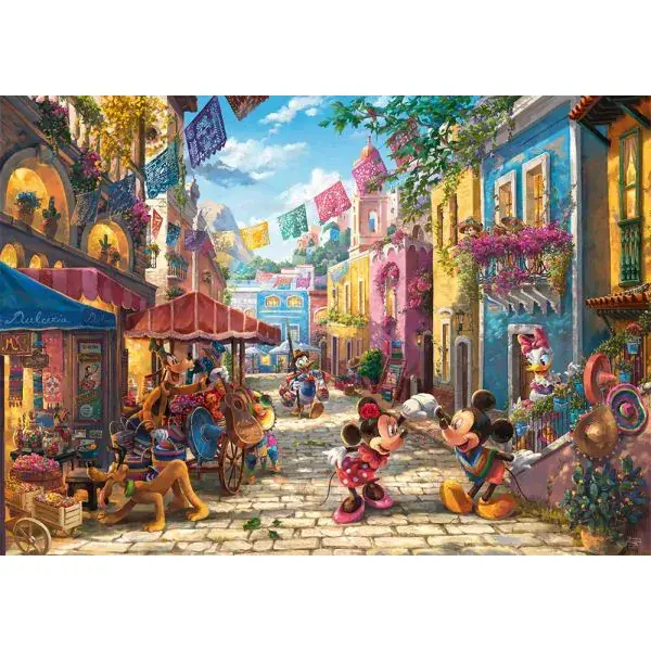 Schmidt Spiele Thomas Kinkade Studios: Disney Dreams Collection - Mickey und Minnie in Mexico, 6.000 Teile Puzzle Begrenzte Freigabe