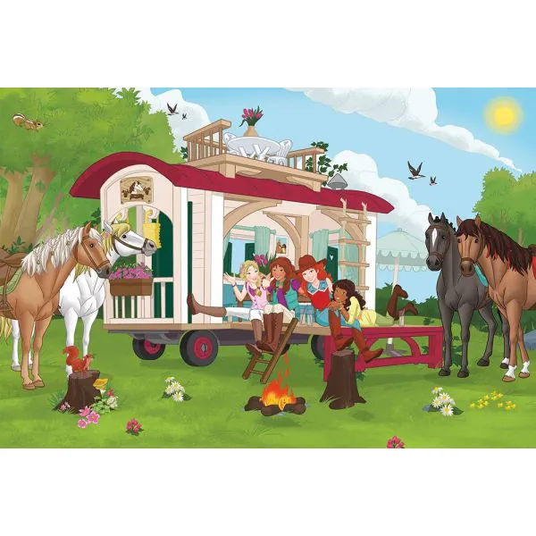 Schmidt Spiele Schleich ®: Horse Club - Hannoveraner Fohlen, Falbe, 100 Teile Kinderpuzzle mit Add-on (eine Original Figur) Letzte 3 Tage