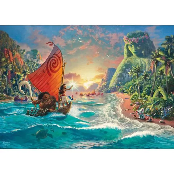 Schmidt Spiele Thomas Kinkade Studios: Disney Dreams Collection - Moana – Vaiana, 1.000 Teile Puzzle Nur noch ein Tag übrig