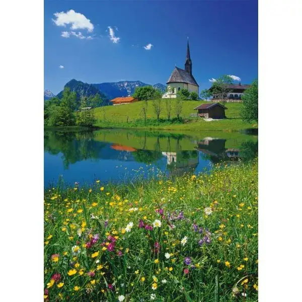 Schmidt Spiele Inzell, Einsiedlhof und Kirche St. Nikolaus, 1.000 Teile Puzzle Fabrikladen