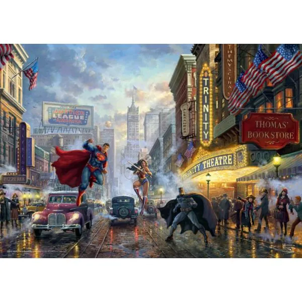 Schmidt Spiele Thomas Kinkade Studios: Batman, Superman and Wonder Woman – The Trinity, 1.000 Teile Puzzle Outlet