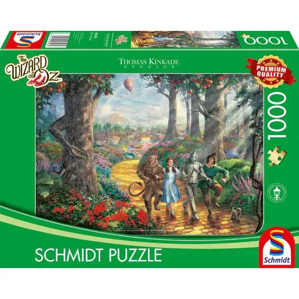Schmidt Spiele Thomas Kinkade Studios: Der Zauberer von Oz, Warner Bros. - Follow the Yellow Brick Road, 1.000 Teile Puzzle
