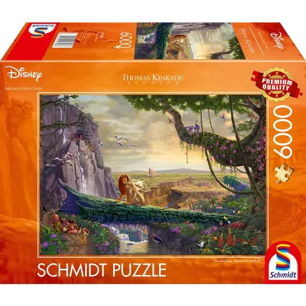 Schmidt Spiele Thomas Kinkade Studios: Disney Dreams Collection - The Lion King, Return to Pride Rock, 6.000 Teile Puzzle