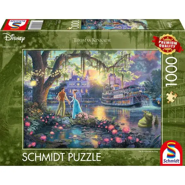 Schmidt Spiele Thomas Kinkade Studios: Disney Dreams Collection - Die Prinzessin und der Frosch (Froschkönig), 1.000 Teile Puzzle