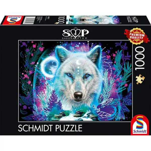 Schmidt Spiele Sheena Pike: Neon Arktis-Wolf, 1.000 Teile Puzzle