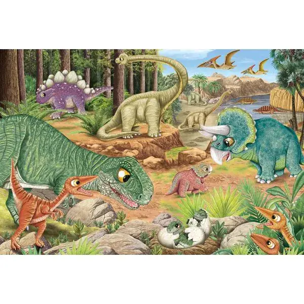 Schmidt Spiele Spaß mit Dinosauriern, 3x 24 Teile Kinderpuzzle Online Outlet