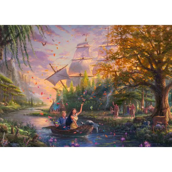 Schmidt Spiele Thomas Kinkade Studios: Disney Dreams Collection - Pocahontas, 1.000 Teile Puzzle Riesige Ersparnisse